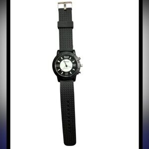 Black and White Chronograph Watch